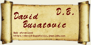 David Bušatović vizit kartica